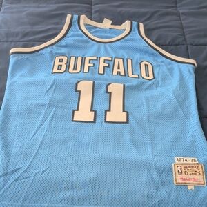 Mitchell & Ness Buffalo #11 Light Blue Hardwood Classics Jersey